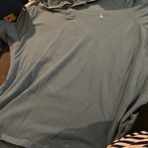 COPY - Used 4xlt blue s/s polo Ralph Lauren white polo horse